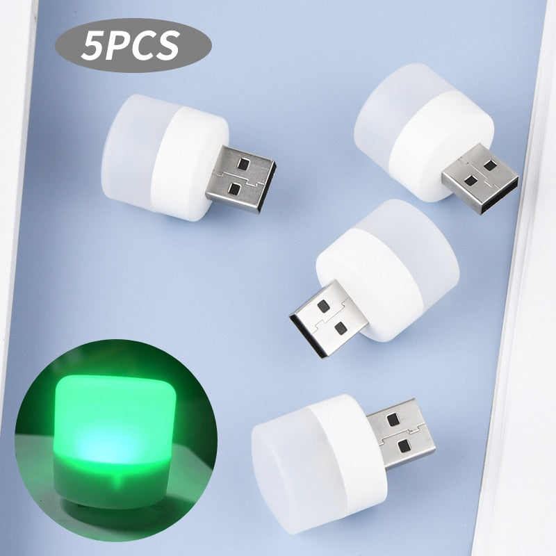 5pcs Mini USB Plug LED